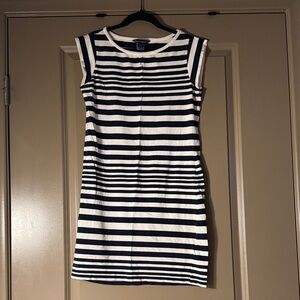 French Connection Black and White Striped Mini Dress